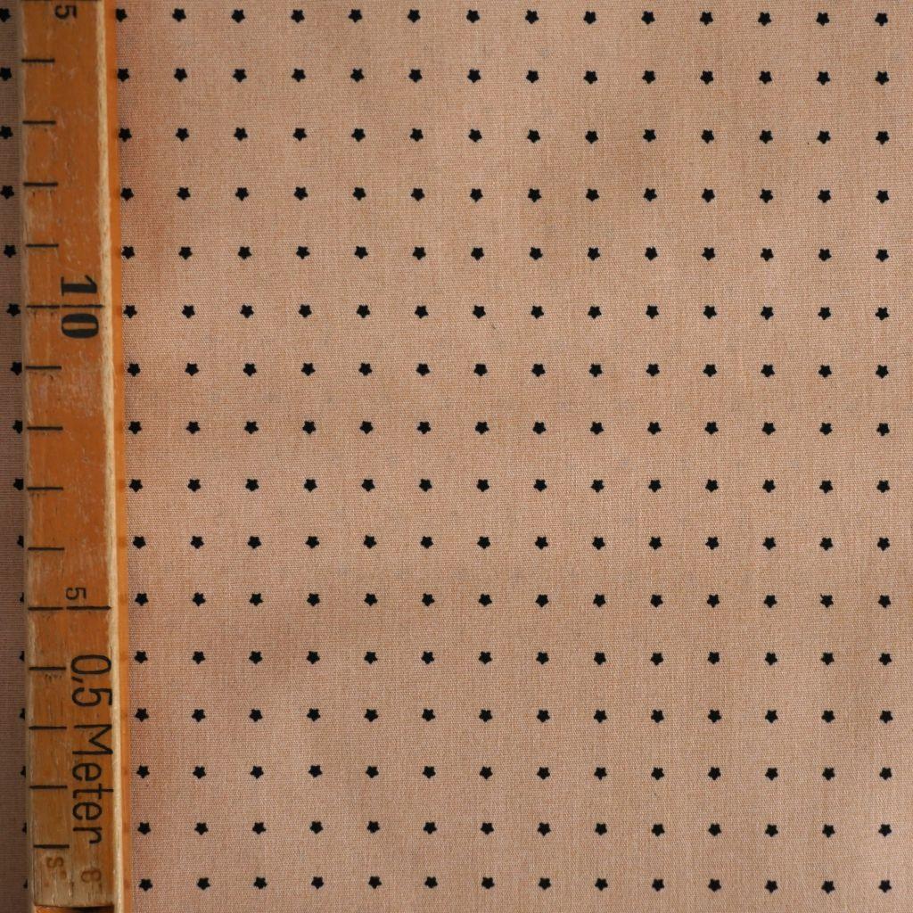 Baumwollstoff Stretch aprictot schwarze Ministernchen